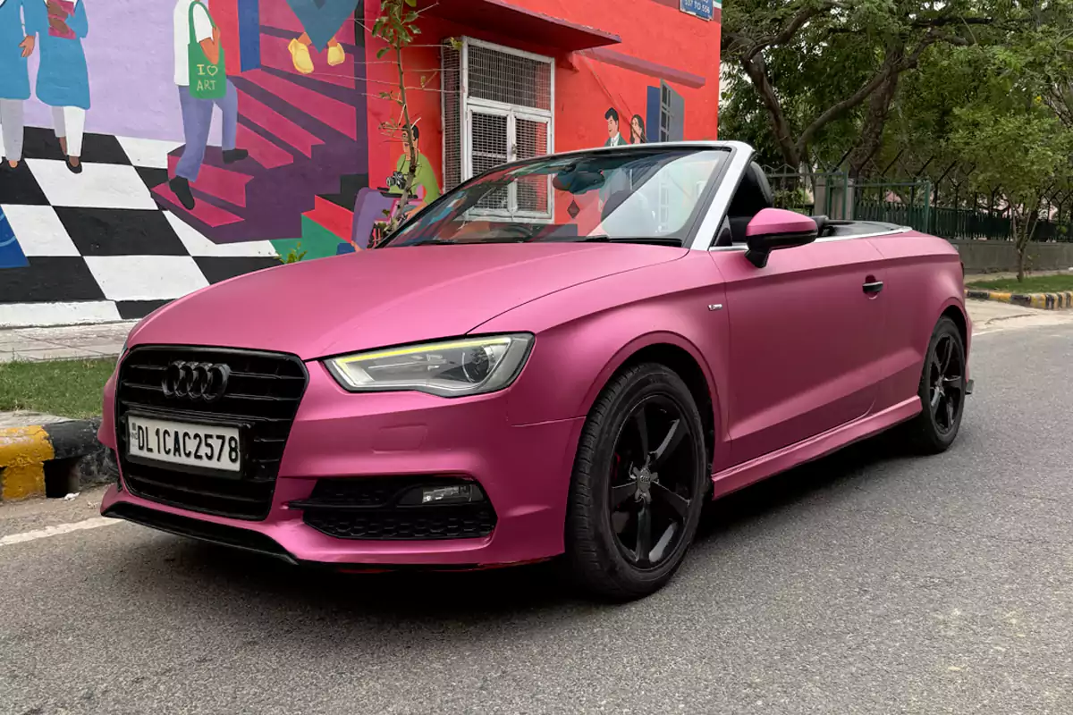 Pink Audi Car Rental