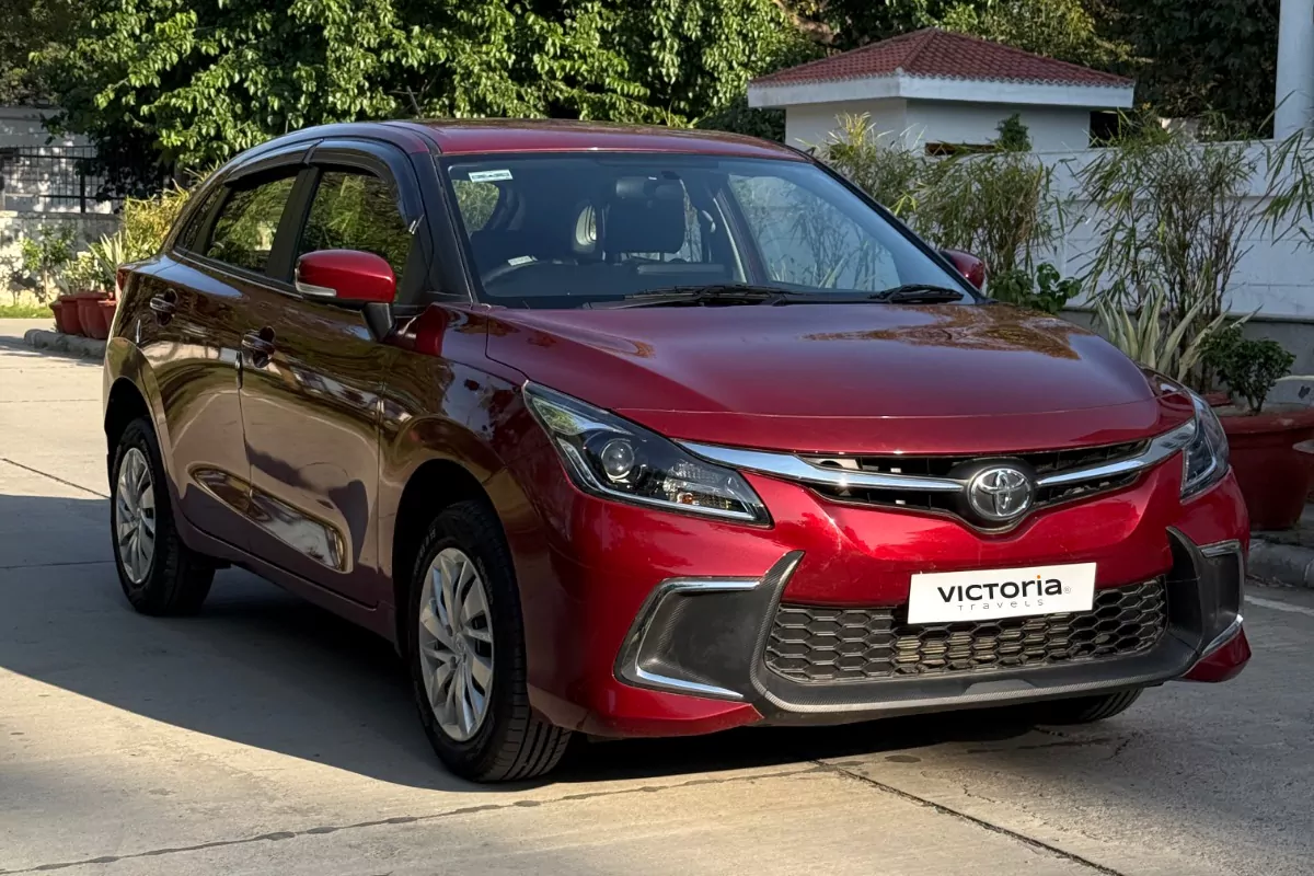 Red Toyota Glanza Rental